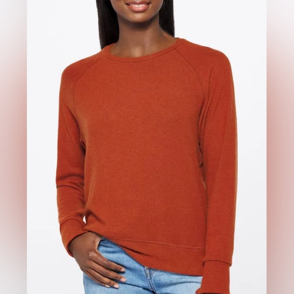 LNA Jillyan Raglan Sweatshirt Burnt Orange sz M